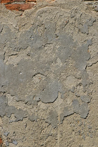 Παλαιό τοίχο γκρι άβαφο σοβά με ρωγμές — Φωτογραφία Αρχείου