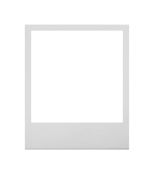 Close One Empty Polaroid Instant Photo Frame Isolated White Background — Stock Photo, Image