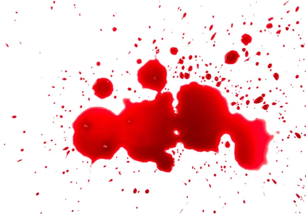 Close Abstract Red Wine Wet Stains Blob Drops Isolated White — Stock Photo, Image