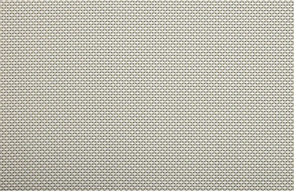Фонова текстура горизонтальних білих і вертикальних сірих плетених пластикових подвійних струн з невеликою сіткою і чорною спинкою — стокове фото