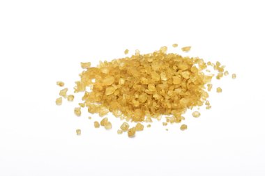 Beyaz izole yeşil Hawaii tuz avuç