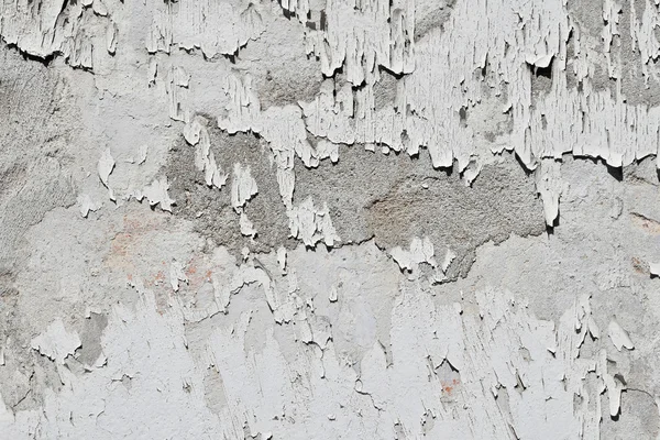 Vintage pehely a régi fehér festék szürke beton falon — Stock Fotó