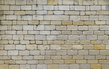 Eski taş duvar katmanlı