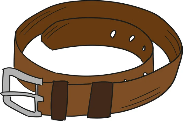 Cinturón Marrón Ilustración Vectorial Estilo Cómico — Vector de stock