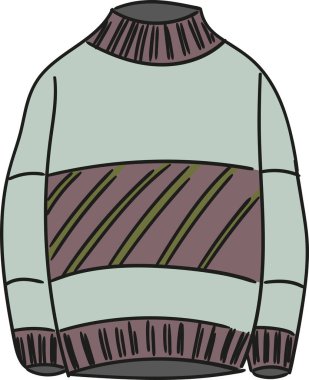 Sıcak pamuk sonbahar süveter vektör çizimi