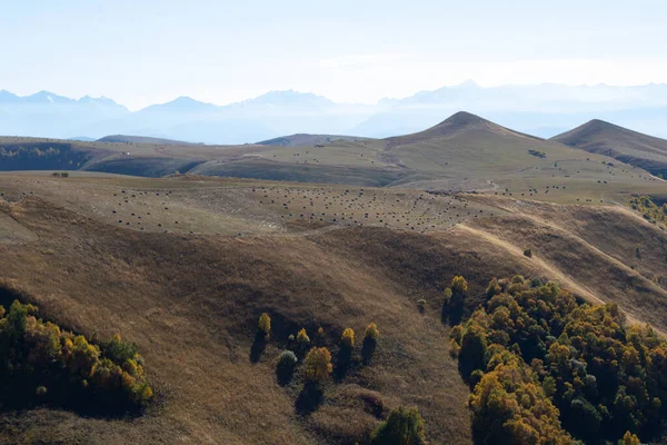 Rusya ve Kafkasya dağları sonbahar manzarası