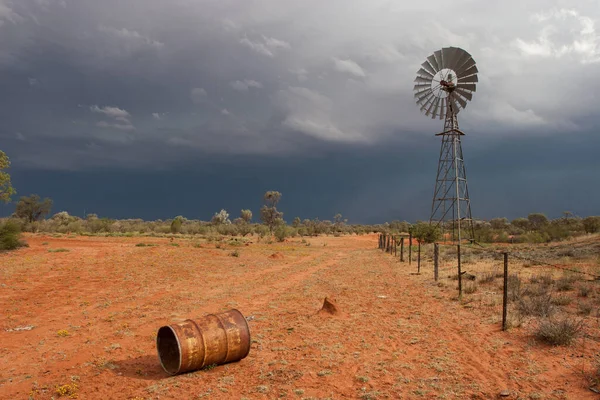 Sturm Nähert Sich Australischen Outback Von Queensland — Stockfoto