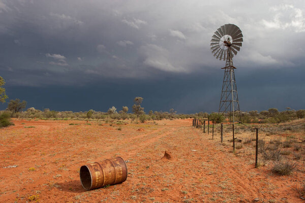 Approaching storm in Queensland outback Australia