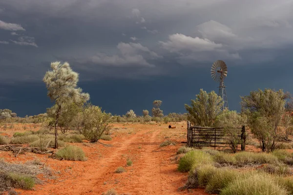 Avvicinamento Tempesta Nel Queensland Nell Entroterra Australia — Foto Stock