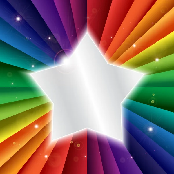 Bright vector rainbow celebration holiday banner — Stock Vector