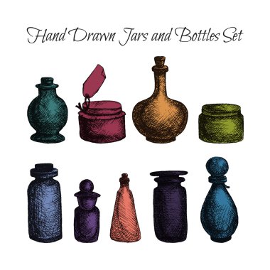 Vintage kavanozlar ve şişeler