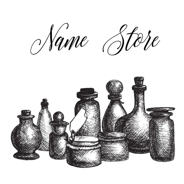Vintage kavanozlar ve şişeler