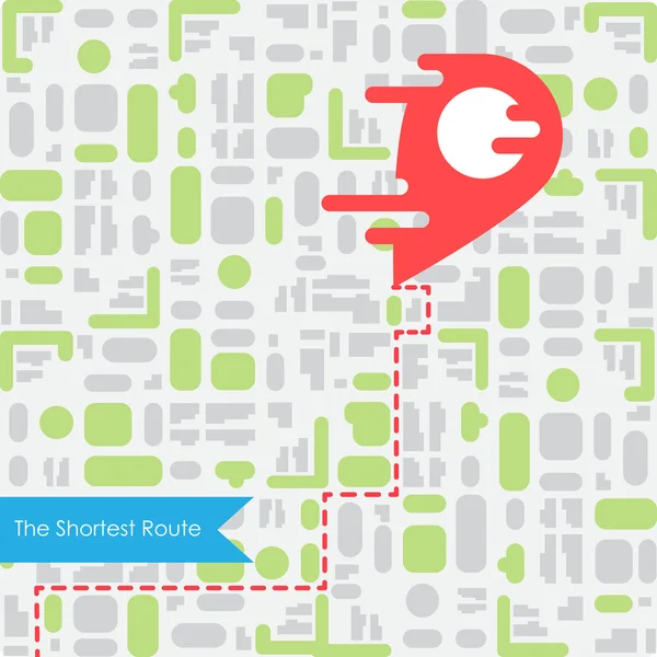 Red Pointer sur la carte — Image vectorielle