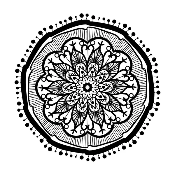 Modelo de linha Mandala — Vetor de Stock