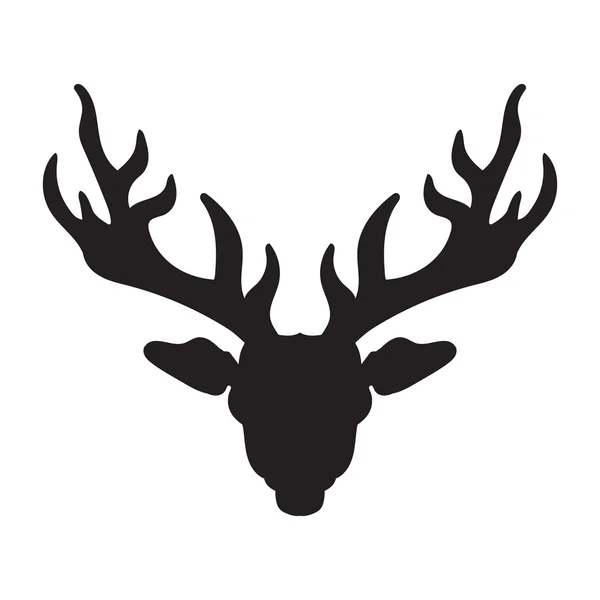 Голова оленя с рогами — стоковый вектор