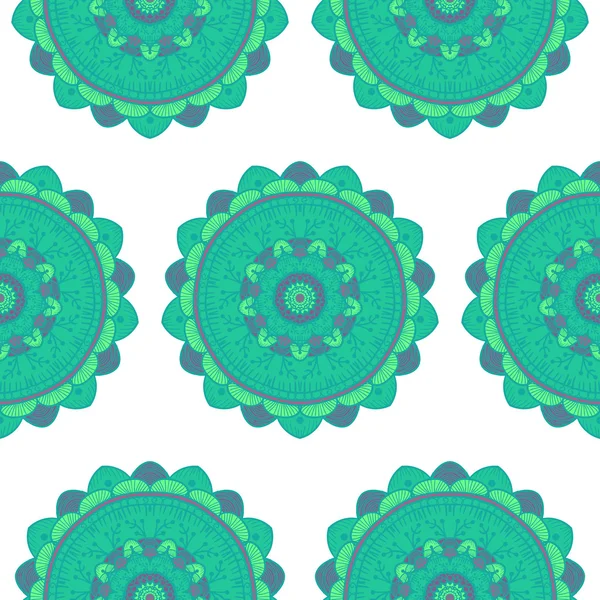 Mandala Seamless Pattern — Stock Vector