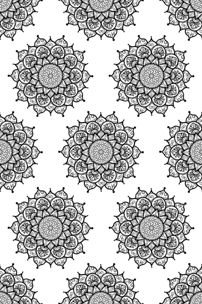 Mandala Seamless Pattern — Stock Vector