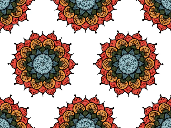 Mandala naadloos patroon — Stockvector