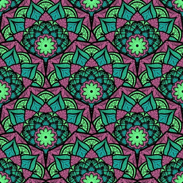 Mandala motif sans couture — Image vectorielle