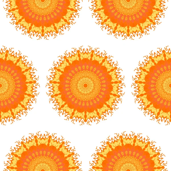 Mandala motif sans couture — Image vectorielle