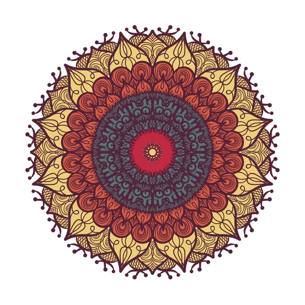 Plantilla de línea de mandala — Vector de stock