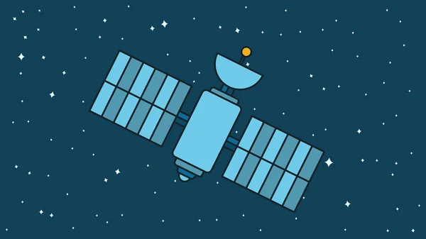Modern Cosmos Satellite — Stock Vector