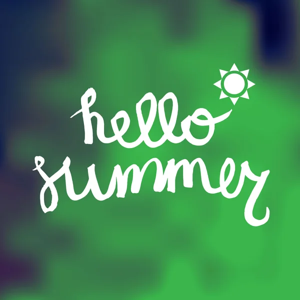 Olá letras de verão — Vetor de Stock