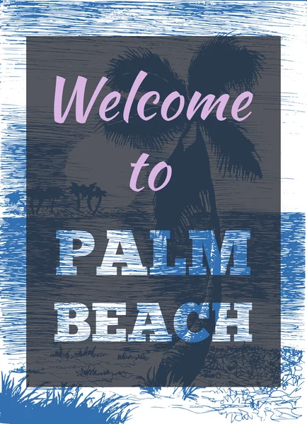 夏季热带棕榈海报 — 图库矢量图片