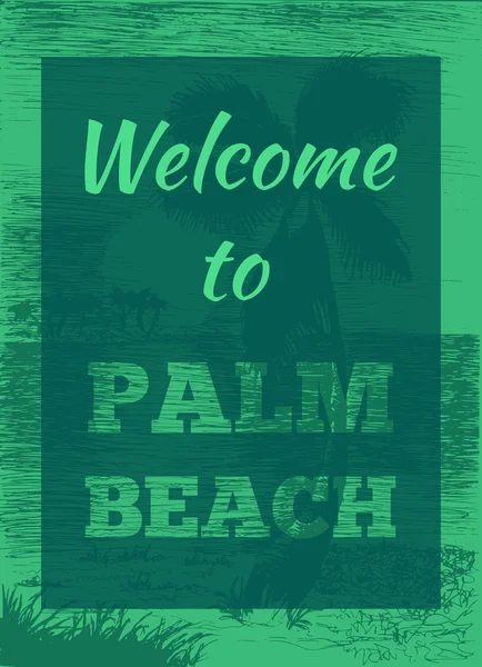 夏季热带棕榈海报 — 图库矢量图片