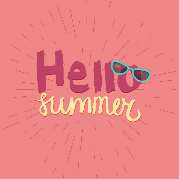 Hallo Sommer Schriftzug — Stockvektor