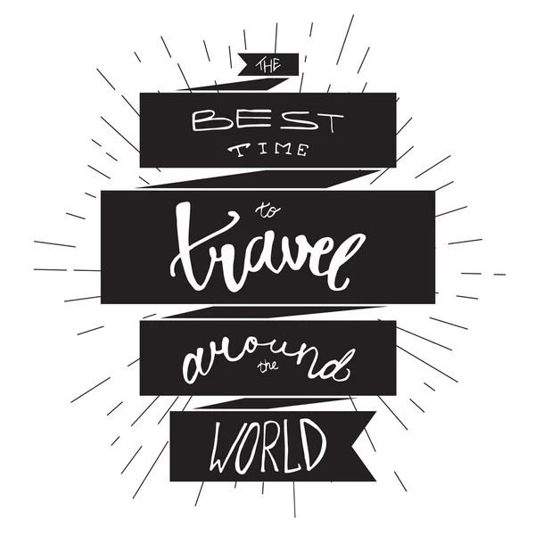 Travel inspirational lettering — Stock Vector