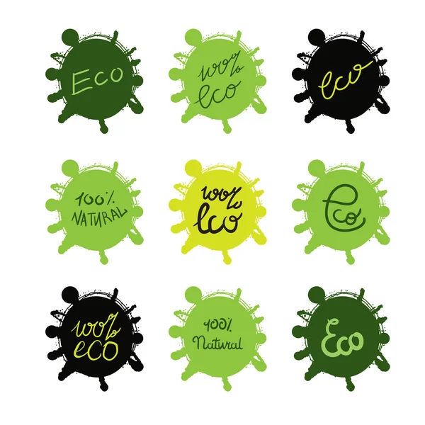 Eco letras naturais —  Vetores de Stock