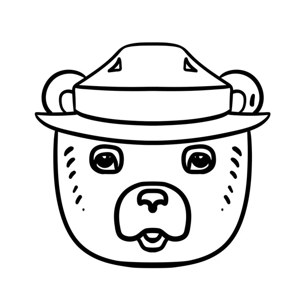 Dia do urso de proteção florestal — Vetor de Stock