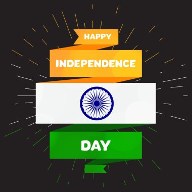 Mutlu Bağımsızlık Günü Hindistan Banner 