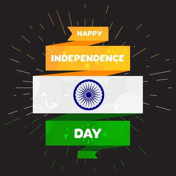 Feliz Dia da Independência Índia Banner —  Vetores de Stock