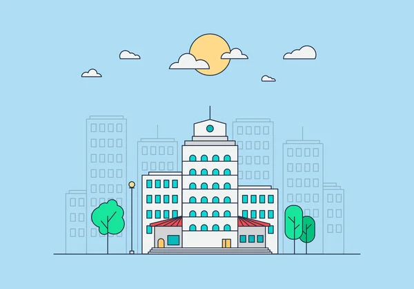 Concepto de vida de ciudad — Vector de stock