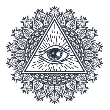 Tüm görme göz üçgeninde ve Mandal