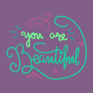 Motivasyon ve Güzellik Yazı konsepti