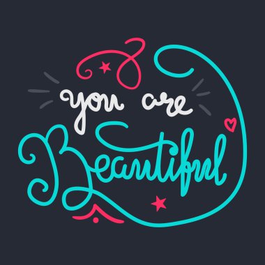 Motivasyon ve Güzellik Yazı konsepti