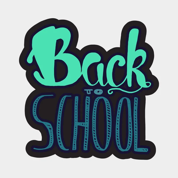 Back To School Lettering — Stock Vector
