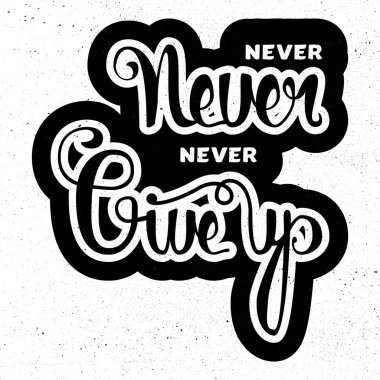 Yazı motivasyon posteri