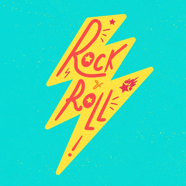 Rock and Roll yazı — Stok Vektör