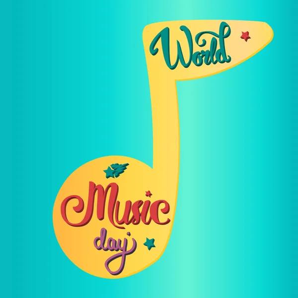 Día Mundial de la Música — Vector de stock