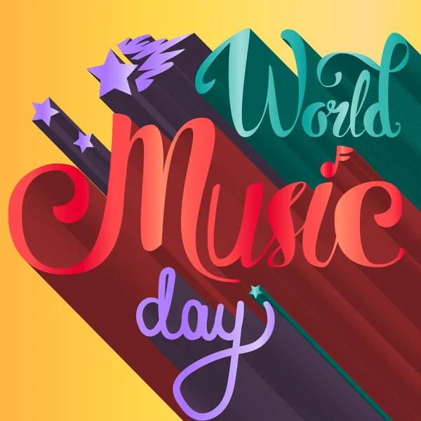 Journée mondiale de la musique — Image vectorielle