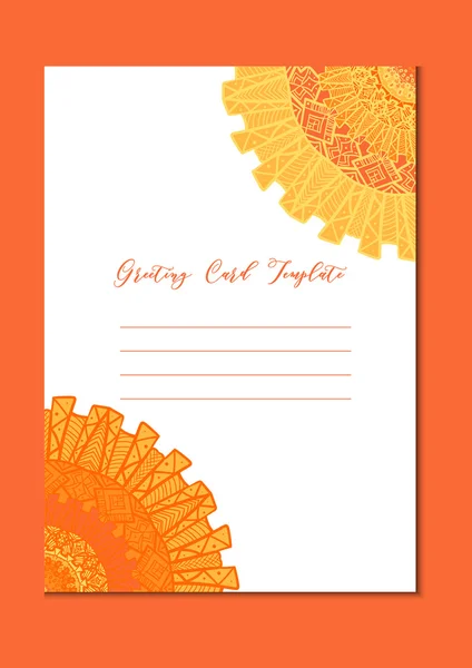 Mandala oriental template card — Stock Vector