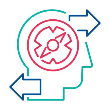 Problem çözümü ince çizgi vektör simgesi bulunuyor