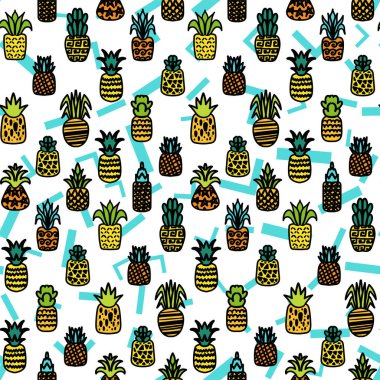 Tüm ananas vektörü kusursuz desen