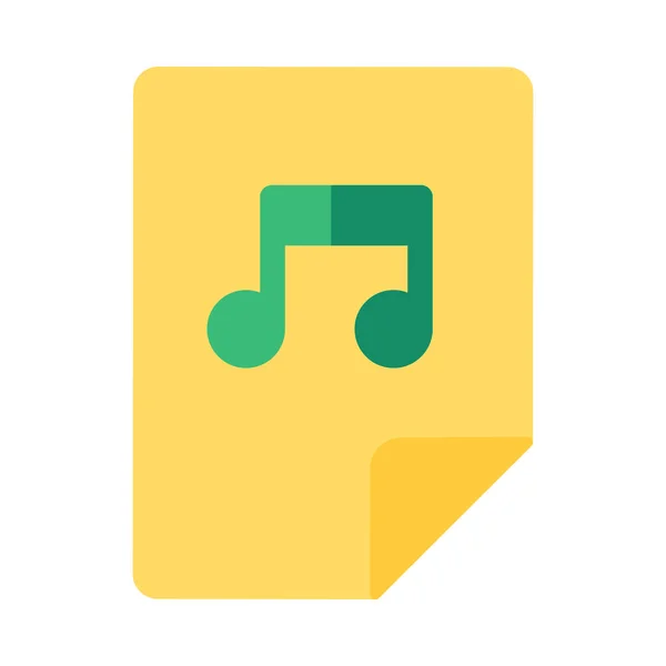 Μουσική Σημειογραφία Επίπεδη Διανυσματική Εικόνα Πίσσα Και Διάρκεια Ήχου Μουσική — Διανυσματικό Αρχείο