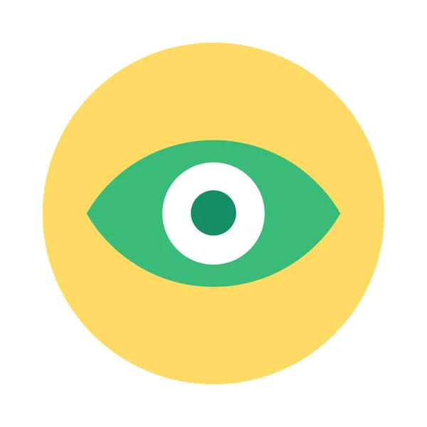 Eye Icon Web App Button Design Plochá Vektorová Ilustrace Barevný — Stockový vektor