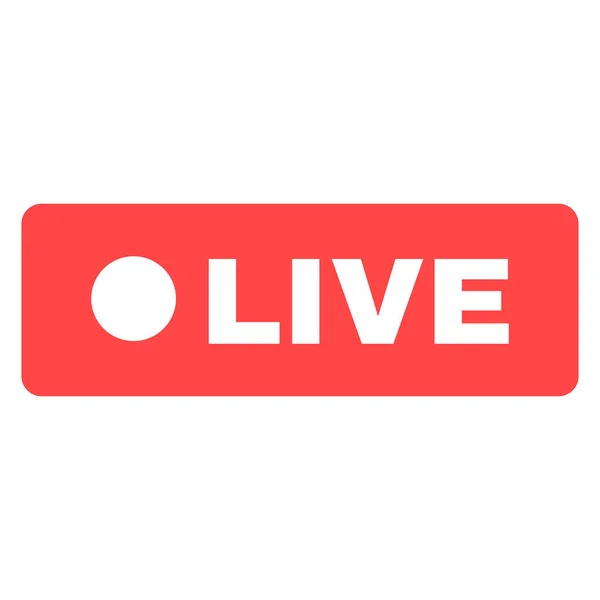 Social Live Stream Siluett Ikon Online Sändning Nyheter Knapp Idé — Stock vektor